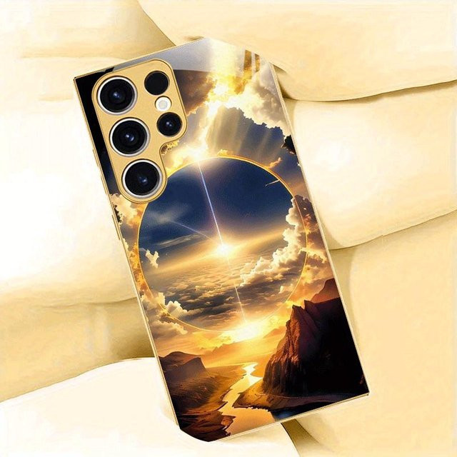 Spiegel des Himmels Galvanisierte Glas-Handyhülle für Samsung Galaxy S26 S25 S24 S23 S22 S21 FE Ultra Plus in Multicolour - Bild 1