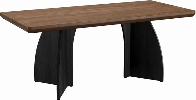 Merax Esstisch modern in Walnuss, rechteckig, B/T: 160 x 80 cm - Bild 1