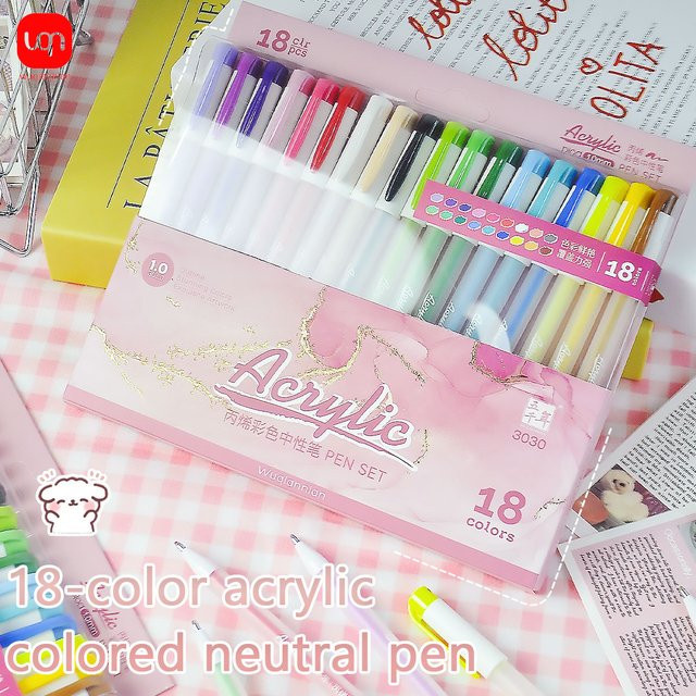 WQN Acryl-Gelstifte Farbset mit 1,0 mm feiner Spitze, bunte Kawaii-Stifte für Schulbedarf und Briefpapier - Bild 1