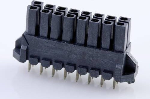 Molex Einbau-Stiftleiste Standard, 16 Polzahl, Schwarz/Gold - Bild 1