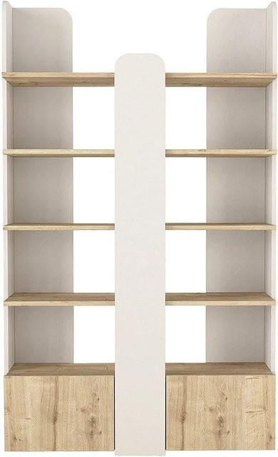 Vente-unique Bücherregal Sarioba Modern in Beige, H: 180,0 cm, B: 110,0 cm, T: 33,2 cm - Bild 1
