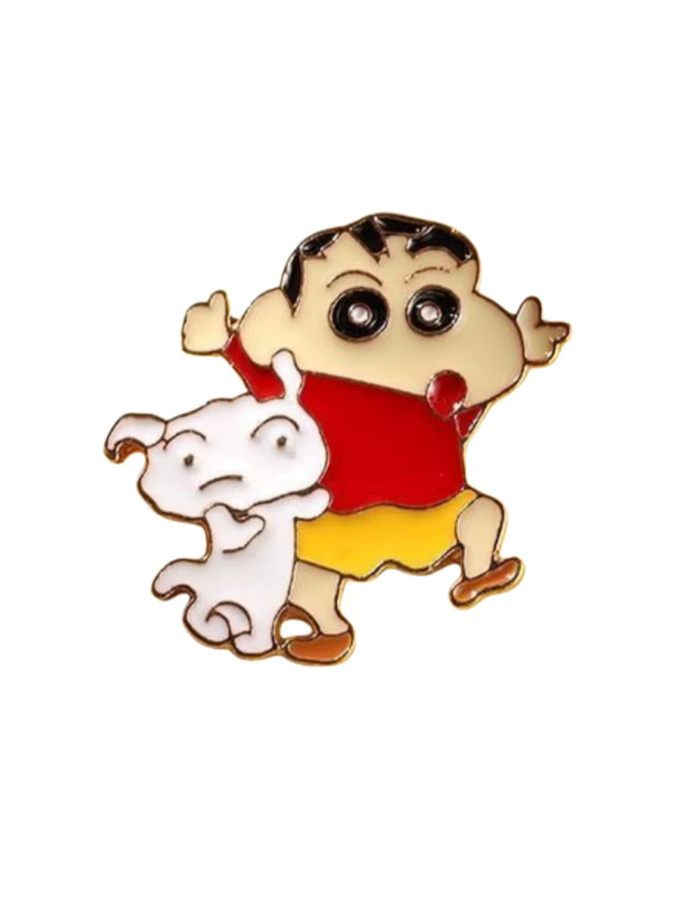 Crayon Shin-chan Pochi-Abzeichen, Cartoon-Pin, Metall, Tiere - Bild 3