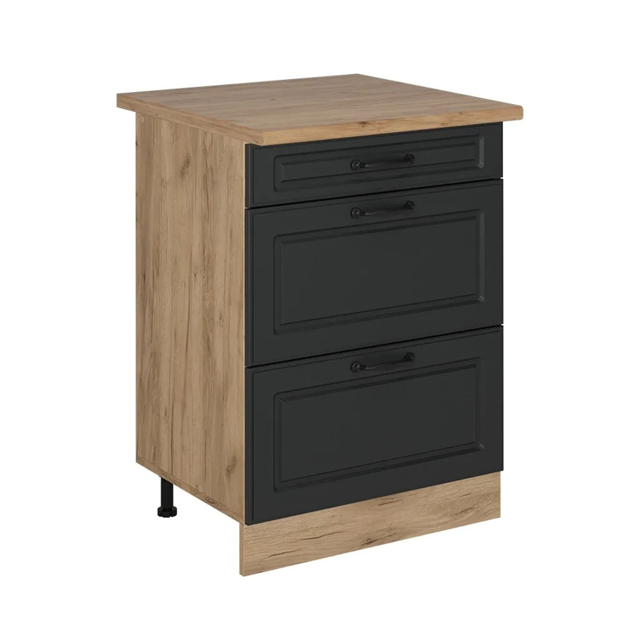 Vicco R-Line Küchenunterschrank Schubladenschrank in Beton-Optik und Eiche, Breite: 60 cm - Bild 2