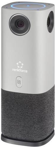 Renkforce RF-CC-800 360° Videokonferenz-System in Silber mit Full HD 1920 x 1080 Pixel, 4 Weitwinkel-Kameras und Voice Tracking - Bild 1