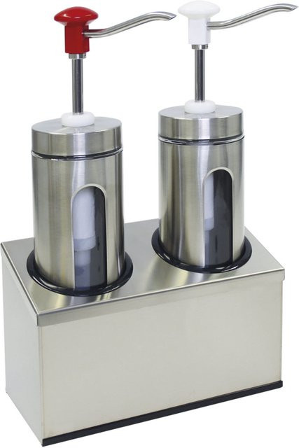 Schneider Druckknopf Dosierspender aus Edelstahl in Silber, Volumen: 2000 ml, B/T/H: 14 x 29 x 47 cm - Bild 1