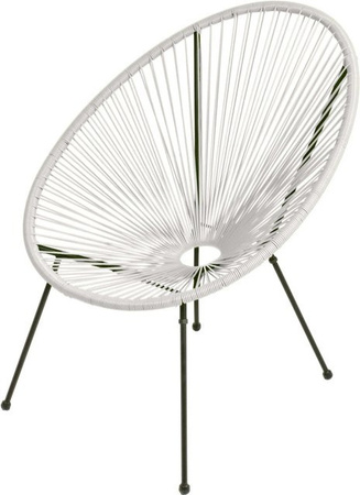Garden Pleasure Relaxsessel DALIDA 2er Set aus pulverbeschichtetem Stahl in Weiß