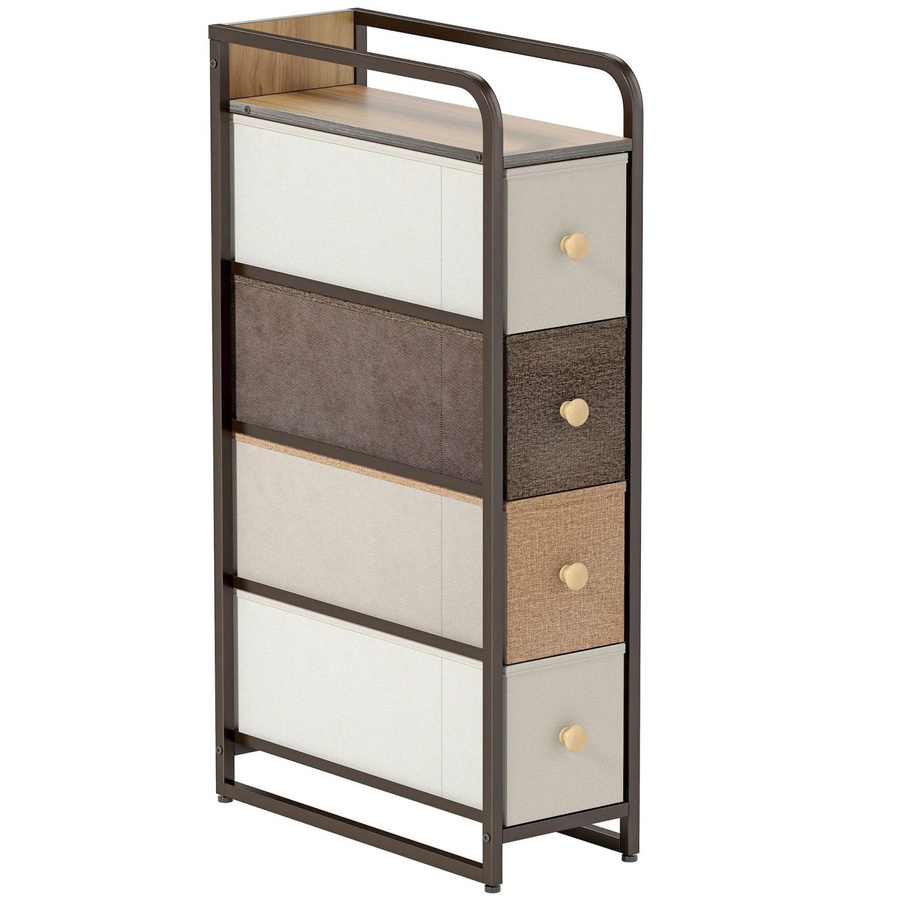 HOMCOM Kommode aus Vliesstoff und Stahl in Mehrfarbig, B: 47 cm, H: 84,5 cm - Bild 2