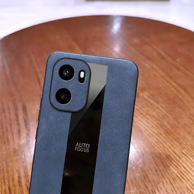 Luxuriöse OnePlus ACE6 Hülle aus PU-Leder und Schaffell in Braun mit Samtoberfläche und rutschfestem Design - Bild 2