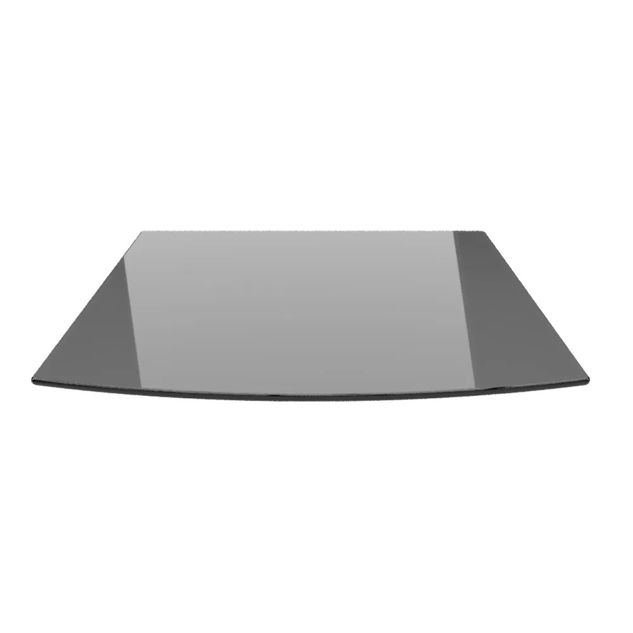 ECOfoxx Funkenschutzplatte aus Glas in Schwarz, Segmentbogen, B: 120 cm, T: 130 cm - Bild 2