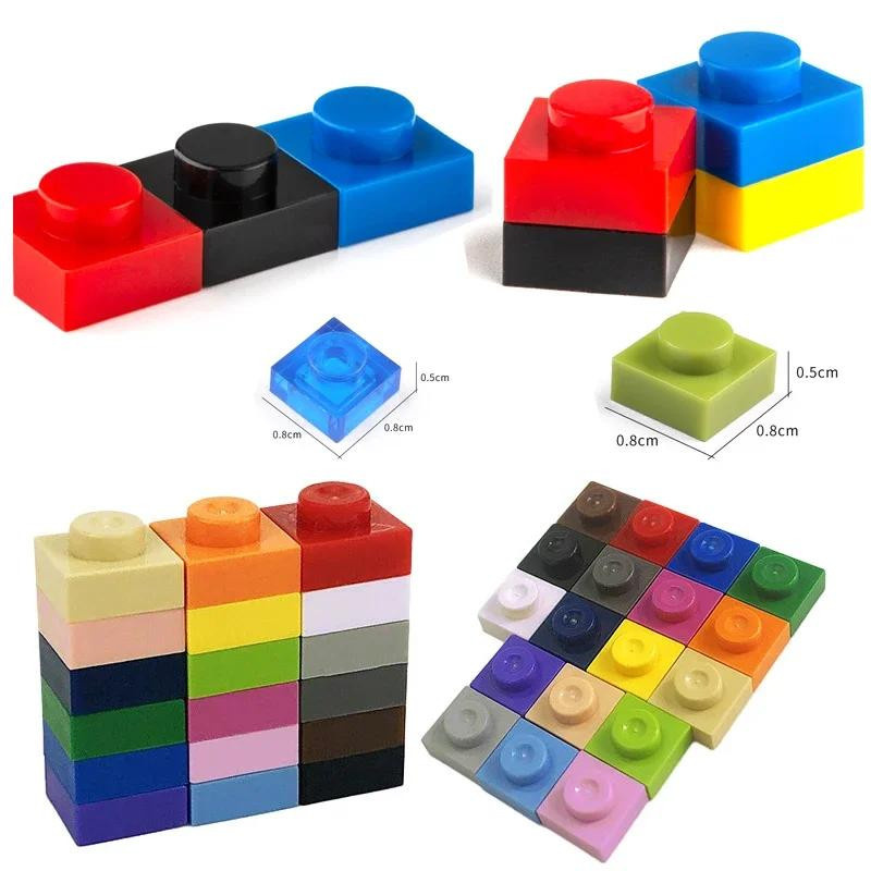 Yiran toy Bausteine Dünne Figuren Steine 1x1 21 Farben 200-teiliges Set - Bild 3