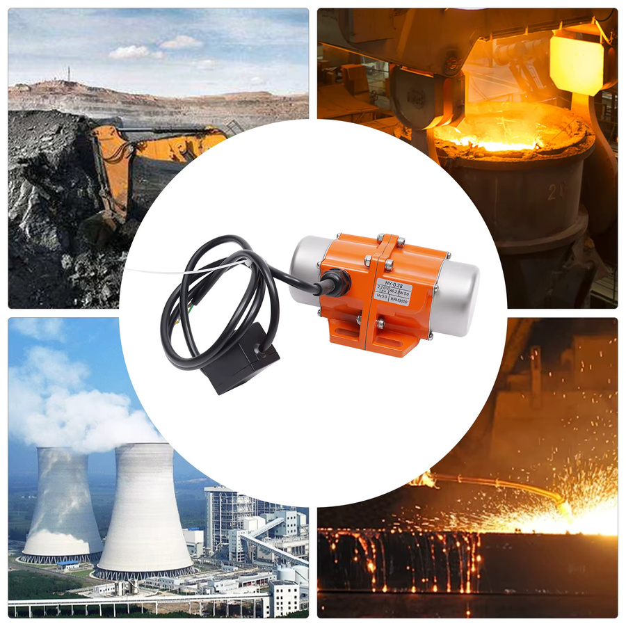 Bymaocar Asynchroner Vibrationsmotor 220V in Orange für Bau, Elektrik und mechanische Geräte - Bild 3