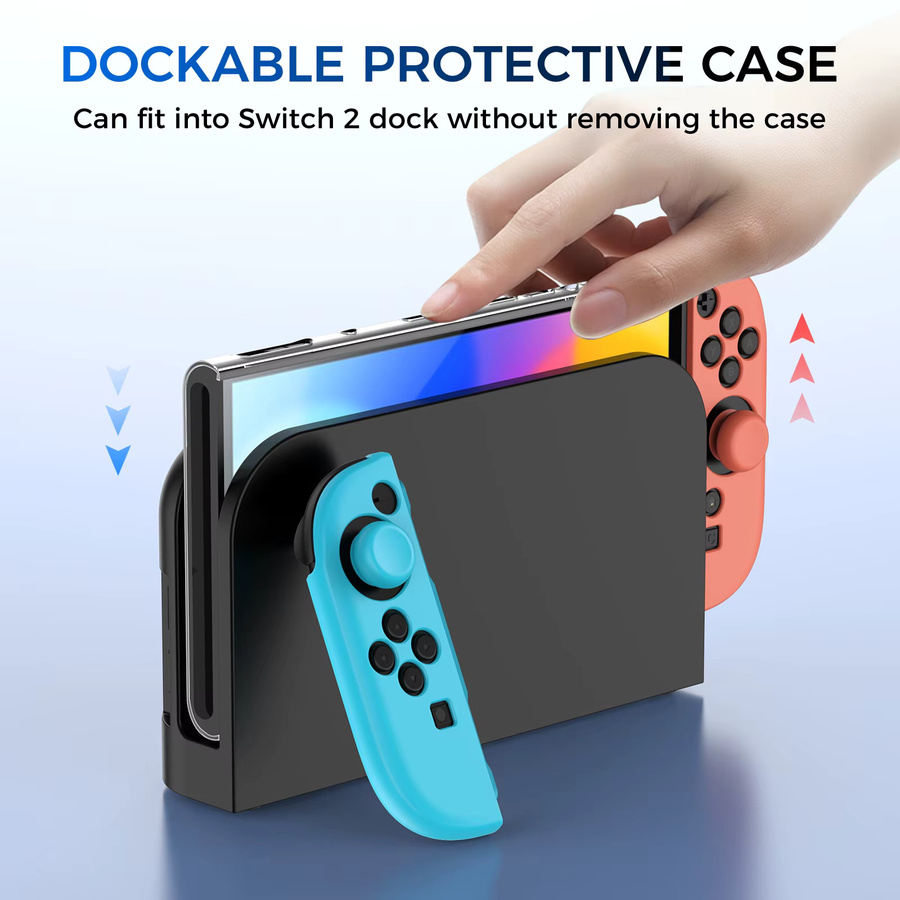 IINE Silikon-Schutzhülle für Nintendo Switch 2 in Orange und Blau - Bild 3