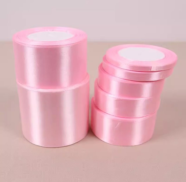 Wusmart Rosa Satinbänder für DIY Bastelmaterial und Rosenbären - Bild 1