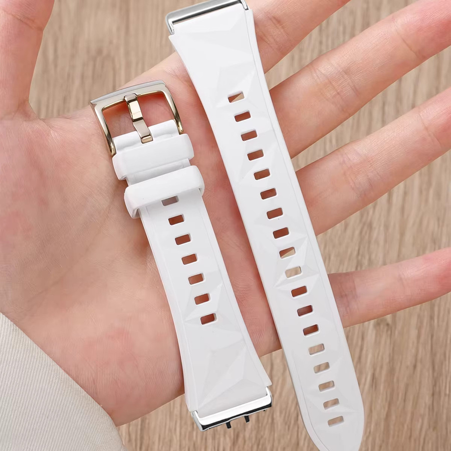 FancyWrist Uhrenarmband Silikon, Weiß, Unisex, Samsung Galaxy Watch Fit 3 - Bild 2