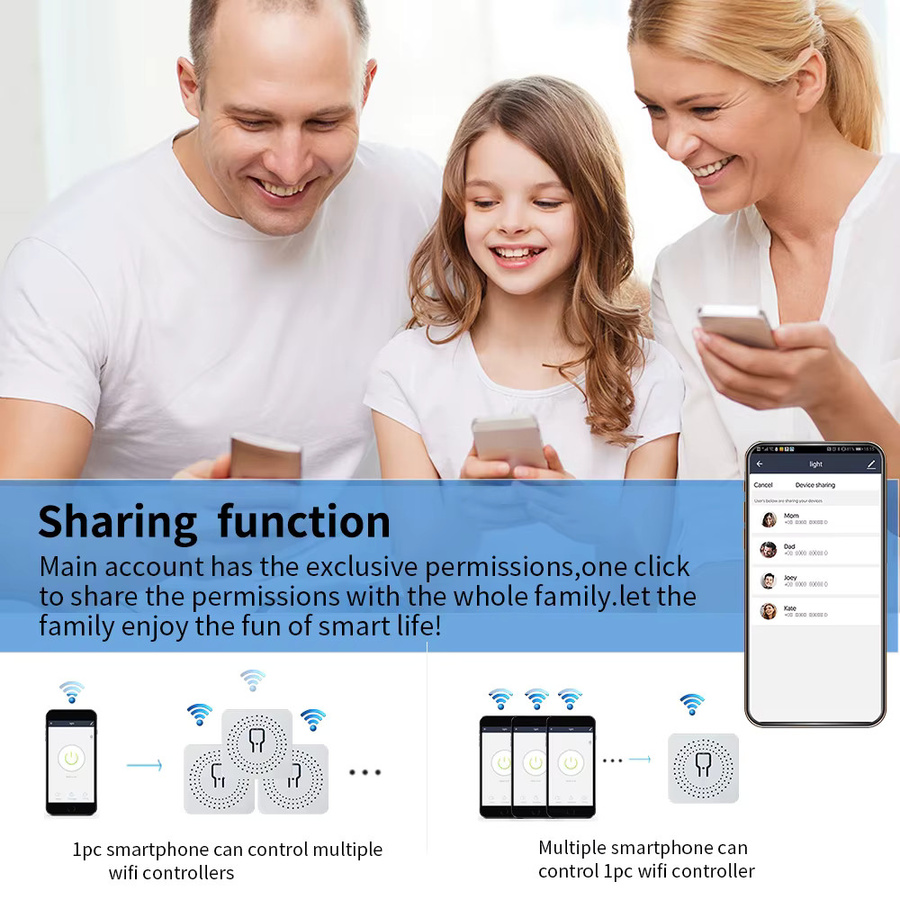 Tuya 2er-Pack WiFi Mini Smart Switch in Weiß für Alexa und Google Assistant zur Wandmontage - Bild 2