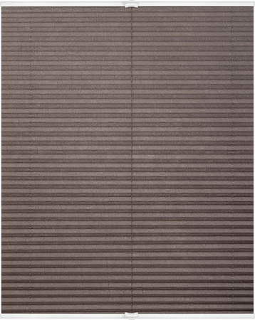 LICHTBLICK Plissee Klemmfix halbtransparent Taupe/Grau B: 55 cm, H: 130 cm