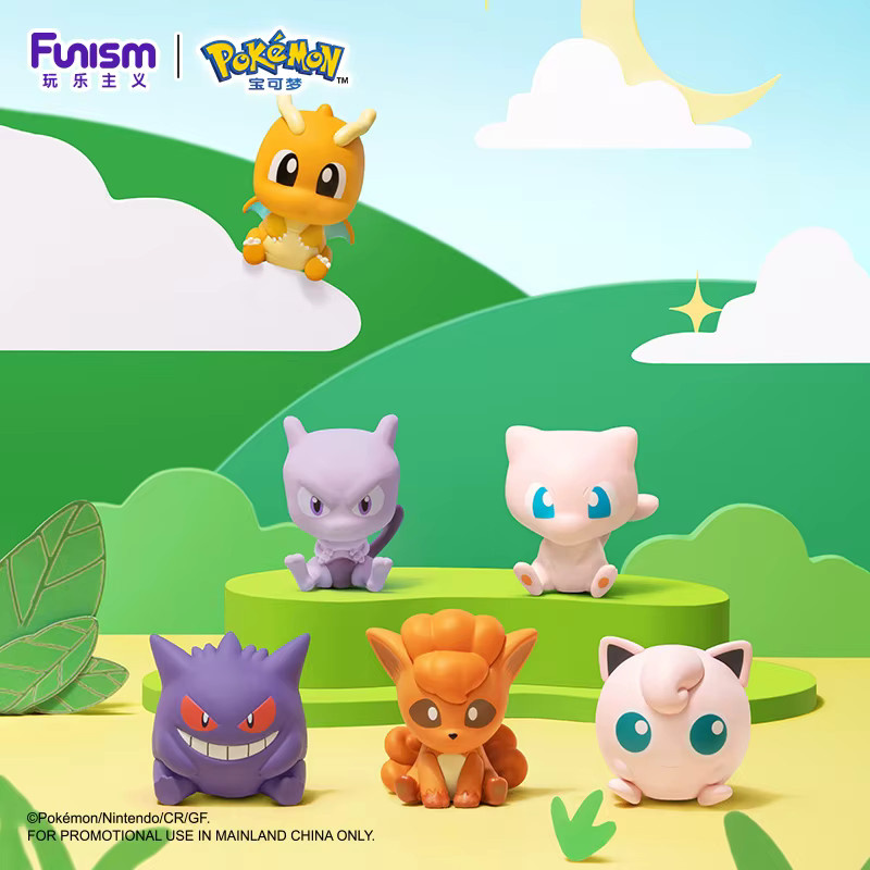 FUNISM Pokemon Anime Blind Box Poke Ball Actionfiguren, Gengar Mewtwo Mini Mew Puppen - Bild 2