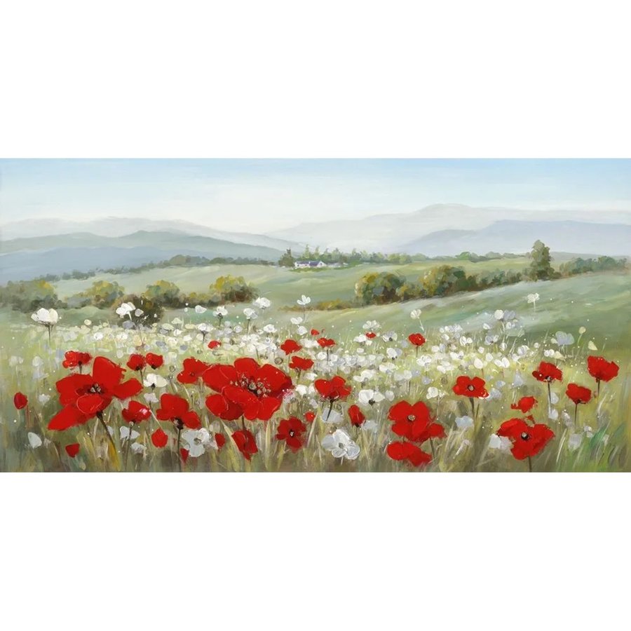 Art Universe Leinwandbild Toskanische Landschaft in Beige und Multicolour, B: 140 cm, H: 70 cm - Bild 2