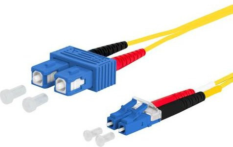 Metz Connect OpDAT Patchkabel SC-D/LC-D OS2 in Gelb, Länge: 2,5 m - Bild 1