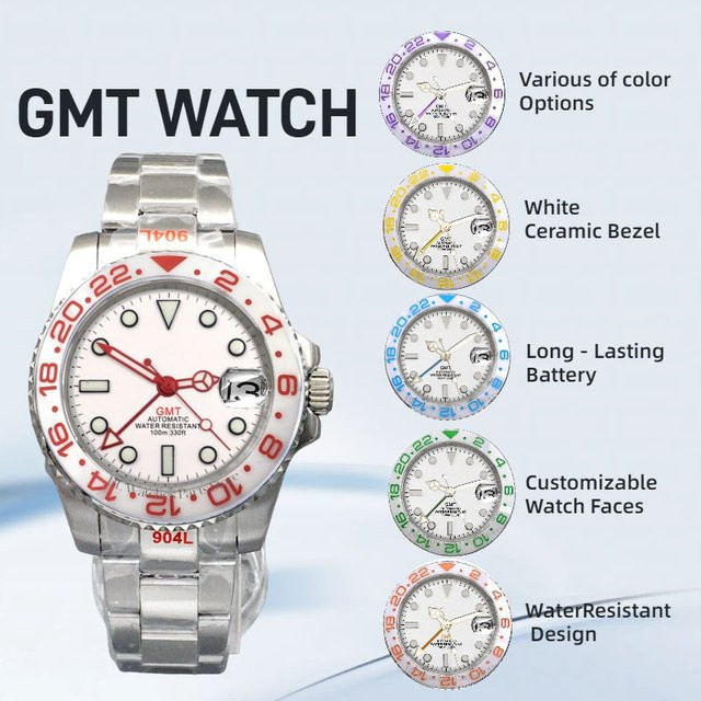 BLIGER Armbanduhr GMT, Edelstahl, Saphirglas, 40 mm, Herren - Bild 1