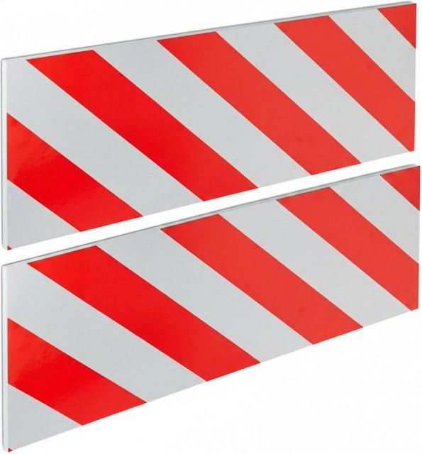 Relaxdays Wandschutzmatten 2er Set aus Schaumstoff in Rot und Weiß, selbstklebend und reflektierend, B/H/T: 20 x 50 x 1,5 cm - Bild 1