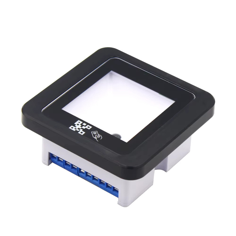 LUCKING DOOR RFID Barcode 2D QR Code Leser für Zugangskontrolle in Schwarz, B/H: 8,6 x 8,6 cm, mit USB RS232 RS485 Schnittstelle und 125Khz/13,56Mhz Unterstützung - Bild 3
