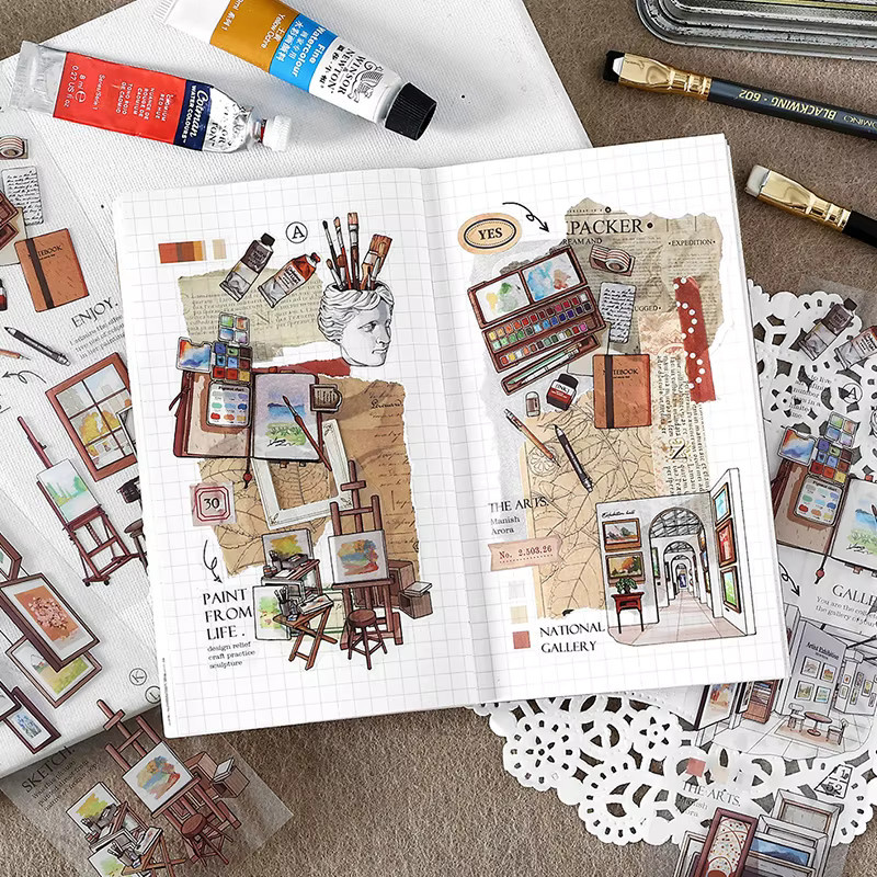 Mr.Paper Retro-Straßenszenen PET-Aufkleber in Multicolour für Scrapbooking und Journaling - Bild 2