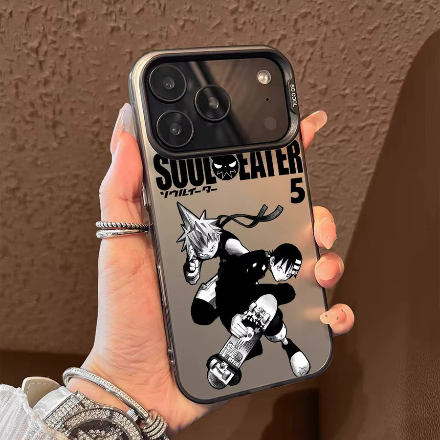 Coole Fishion S-Soul Eater Handyhülle für iPhone 11 bis 17 Pro Max Multicolor Matte Laser Metallic Aurora - Bild 3