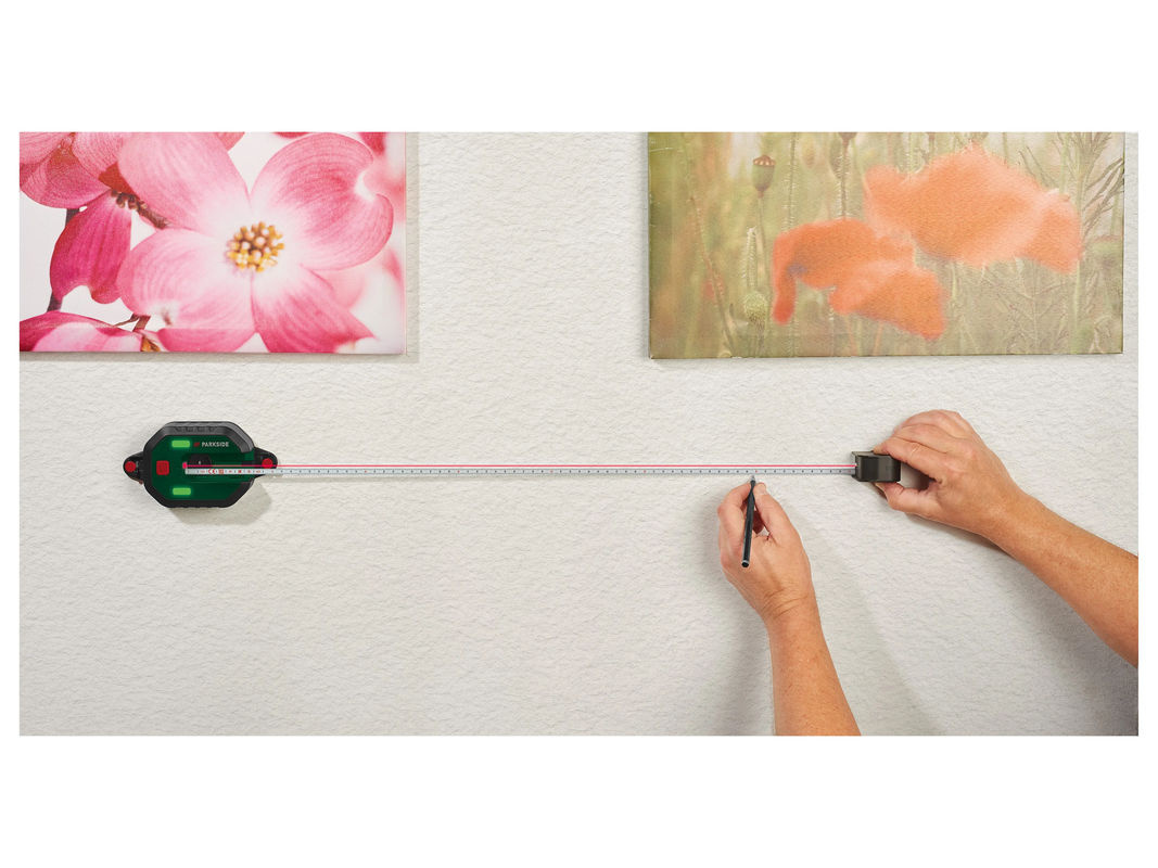 PARKSIDE Laser-Wasserwaage PLLM 10 A1 mit integriertem Maßband zur präzisen Ausrichtung - Bild 3