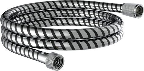 SCHÜTTE Brauseschlauch HOGAFLEX aus Kunststoff in Schwarz/Chrom, Länge: 150 cm, 1/2 Zoll, knickgeschützt - Bild 1