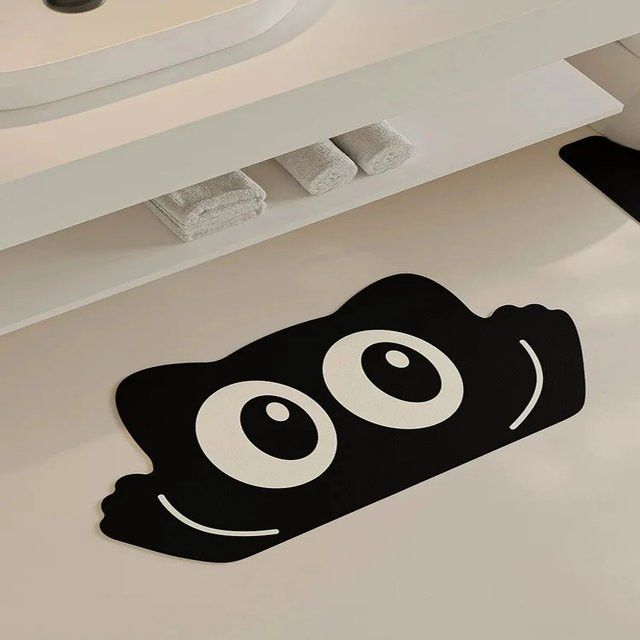 VIKAMA 3-teiliges rutschfestes Badematten-Set mit Katzenklauen-Design inklusive U-förmiger Toilettenmatte für Badewanne und Dusche - Bild 1