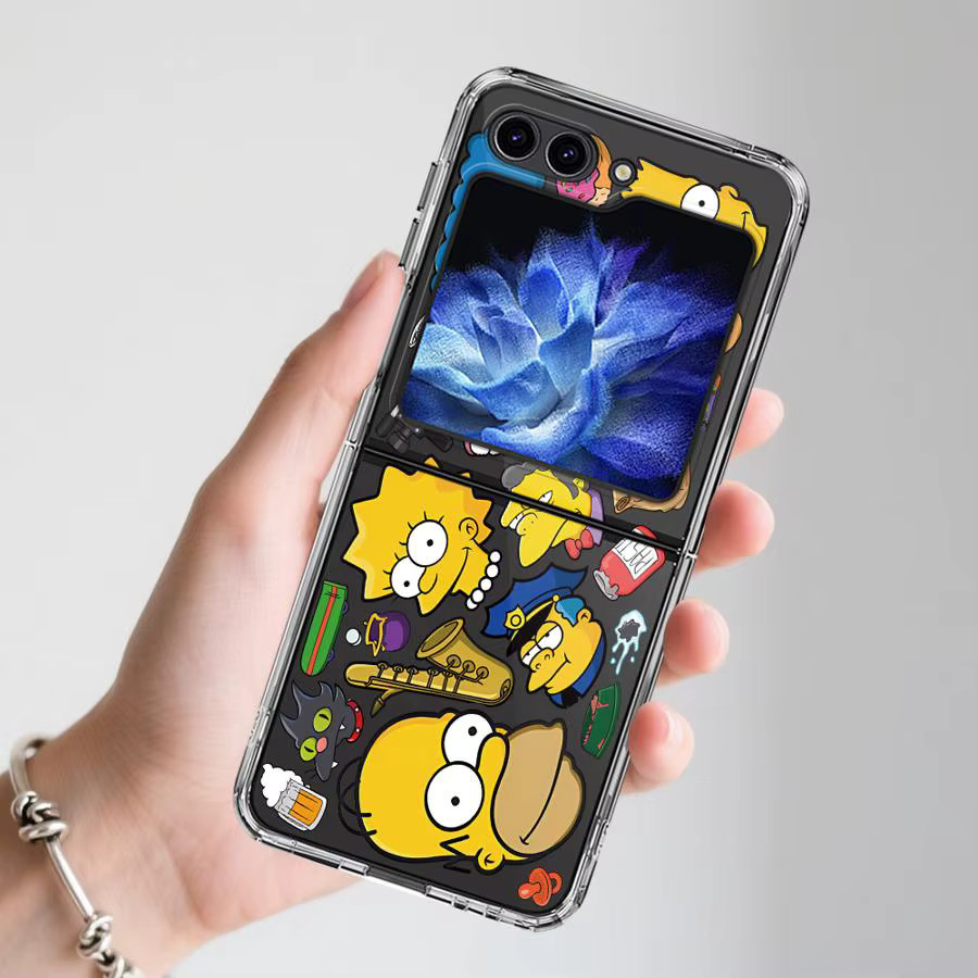 Samsung Galaxy Z Fold Handyhülle mit Cartoon The Simpsons Design in Multicolour, harte Schutzhülle für Samsung Galaxy Z Fold 3, Z Fold 4, Z Fold 5, Z Fold 6 und Z Fold 7 - Bild 1