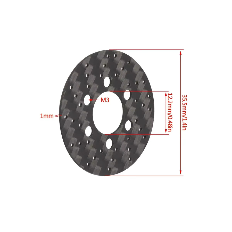 MALOM RC Carbon Fiber SLW Bremsscheiben, 4er Set, Schwarz - Bild 3