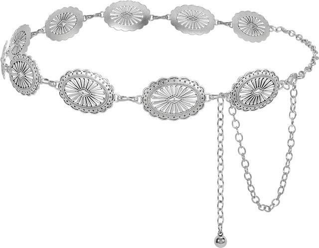 Ruidi bb Taillenkette Gürtel, Metall, White, Damen, 118cm - Bild 1