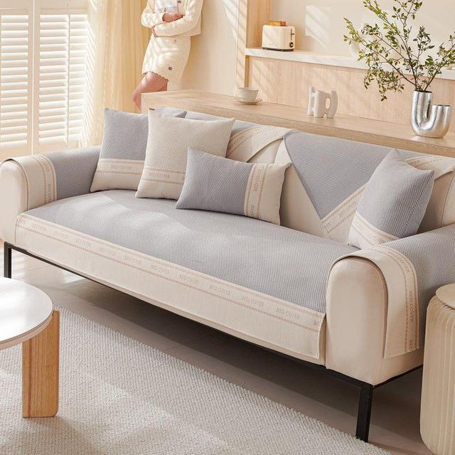 Super Six Chenille Sofakissen quadratisch, wasserdicht und rutschfest, einfarbig modern, B/T/H: 70 x 70 x 70 cm - Bild 1