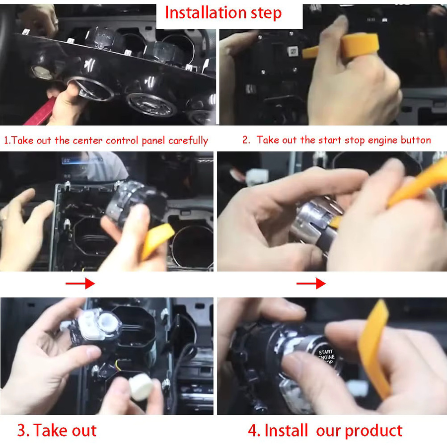 Start-Stopp-Knopfabdeckung für Mercedes Benz A B CLA GLA GLB Klasse W177 W247 C118 X247 von angelguoguo - Bild 3