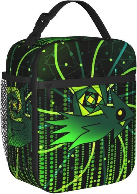 Thermische Lunchtasche Fancy Style Studio Geometrie Würfel Design in Grün - Bild 1