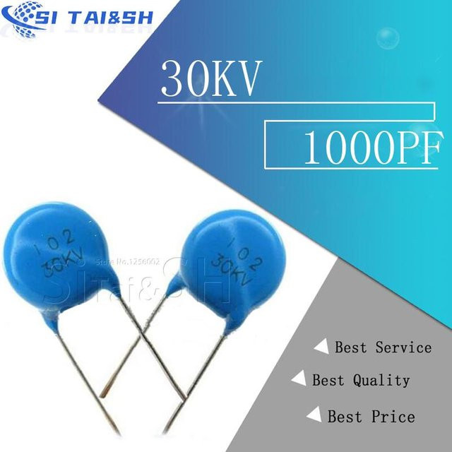 Si Tai&SH Hochspannungs-Keramikkondensator 30KV 1000PF 1NF 102 in Blau - Bild 1