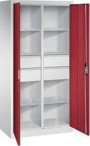 C+P Werkzeugschrank Acurado mit Schubladen und Türen, grau-rot, B/T/H: 195,0 x 93,0 x 50,0 cm - Bild 1