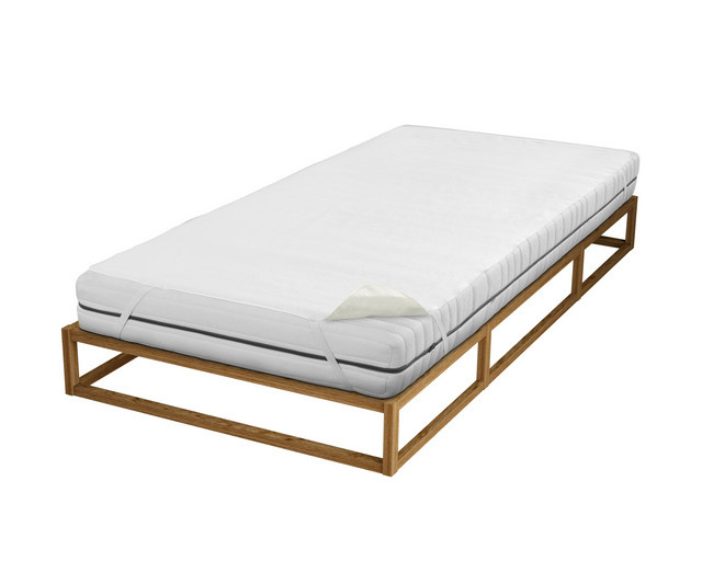 BIBERNA Molton-Matratzenauflage Sleep & Protect, wasserundurchlässig, Weiss, B: 90 cm, L: 200 cm - Bild 1