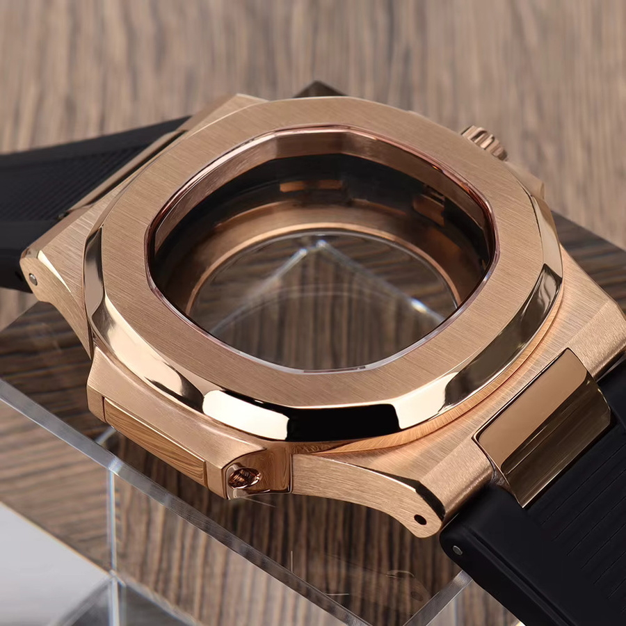 Uhrengehäuse Roségold PVD, Kautschukarmband, Saphirglas, 40 mm - Bild 5