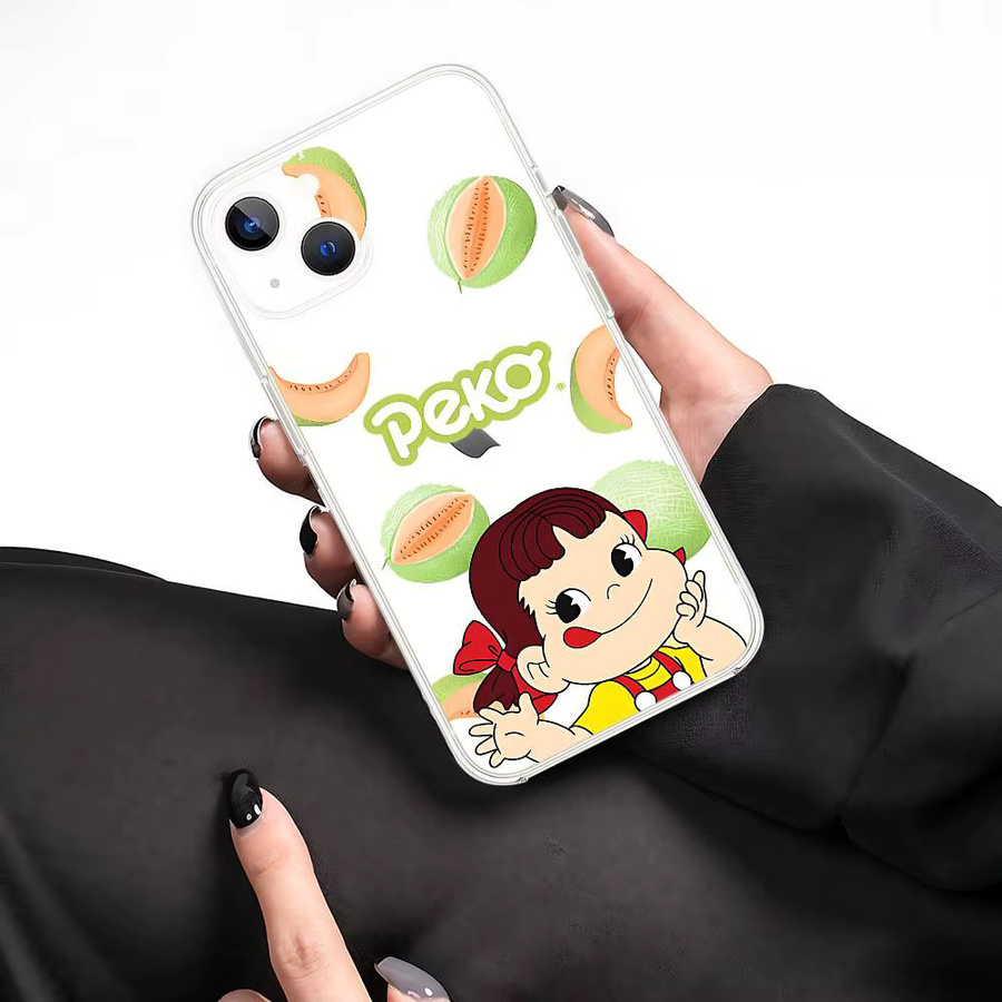 Mesuca Transparente Stoßfeste Silikonhülle für iPhone Modelle, P-Peko F-Fujiya Design - Bild 4