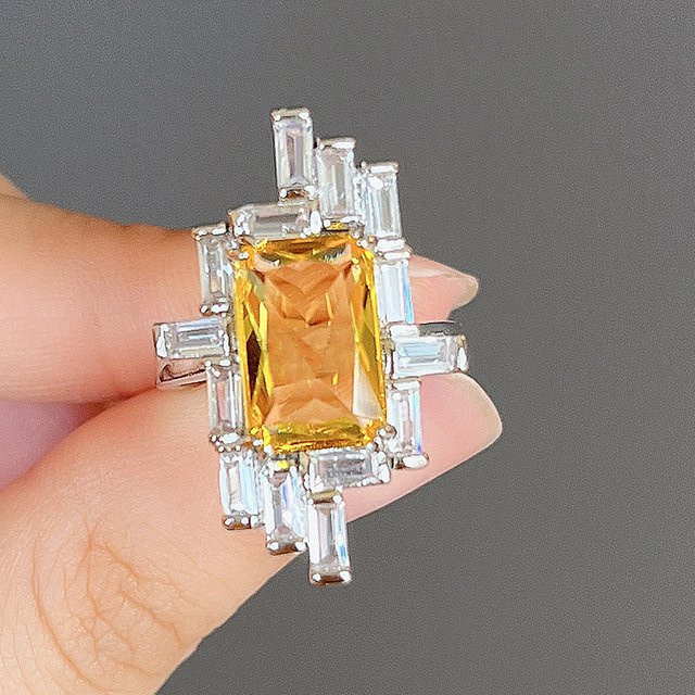 Huitan Ring, Gold, Zirkonia, Damen - Bild 1