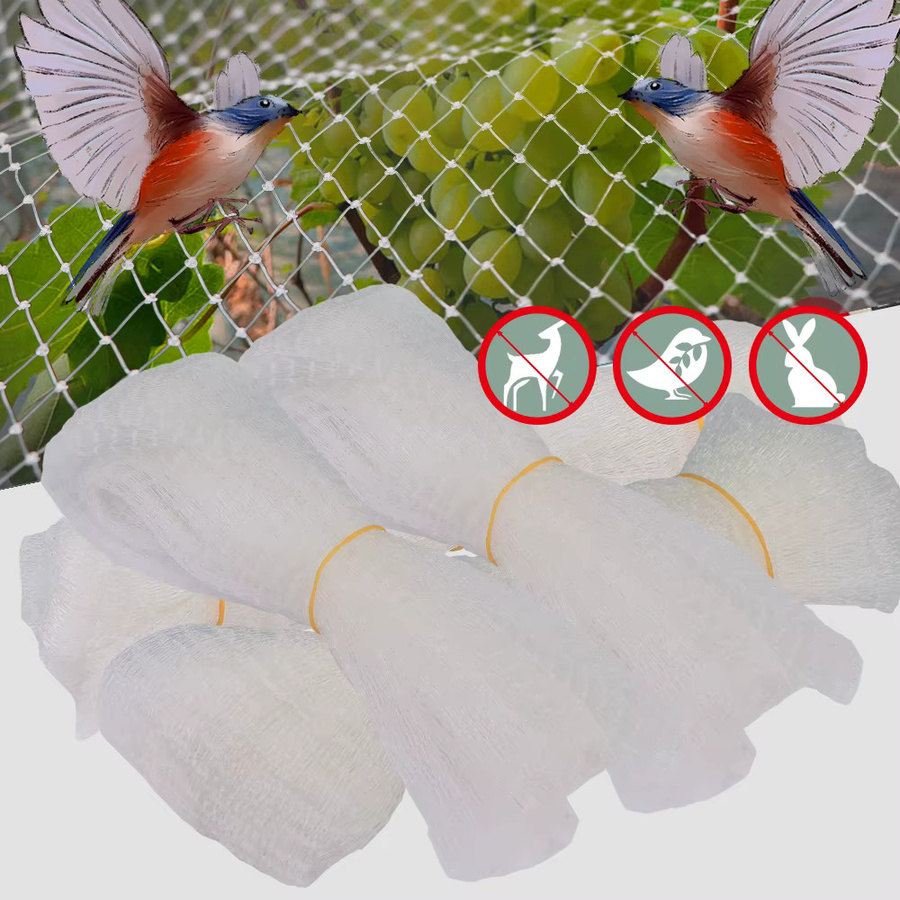 Extra starkes Anti-Vogel-Netz aus Nylon in Weiß als wiederverwendbarer Vogelschutz für Obst, Ernte und Pflanzen im Garten - Bild 2