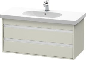 Duravit Waschtischunterschrank Ketho in Tau Beige mit 2 Schubladen, wandhängend, B: 100 cm, T: 45,5 cm, H: 48 cm - Bild 1