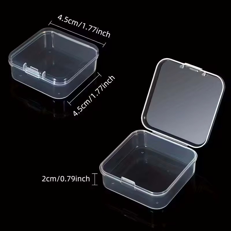 Transparente Schmuckbox aus Kunststoff für die Aufbewahrung von Ohrringen und kleinem Schmuck, 1 oder 3 Stück - Bild 5