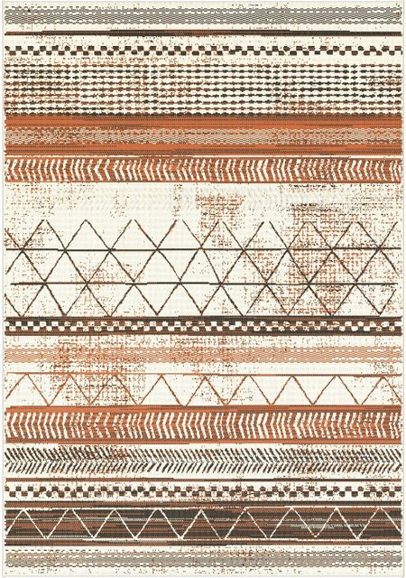 Karat Wohnteppich Rebel in Braun mit abstraktem Design aus Polypropylen - Bild 1