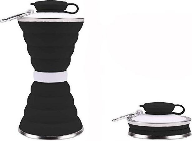 Allbestart Silikon-Faltbecher für Kinder und Outdoor-Aktivitäten, 500 ml, Weiß - Bild 1