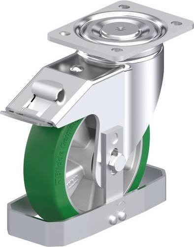 Blickle Stahlblech-Lenkrolle LH-ALST 180K-FI-FS in Silber, Rad-Durchmesser: 18 cm, Tragfähigkeit: 670 kg - Bild 1