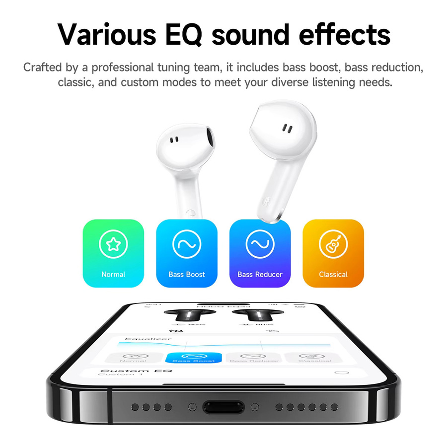 HOCO EQ33 Kabelloses Bluetooth-In-Ear-Headset mit App-Steuerung und Mikrofon in Weiß - Bild 3